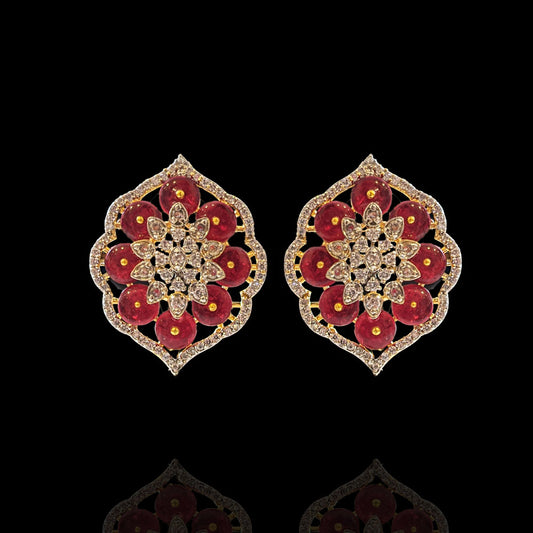 Exquisite Red Ruby Earrings